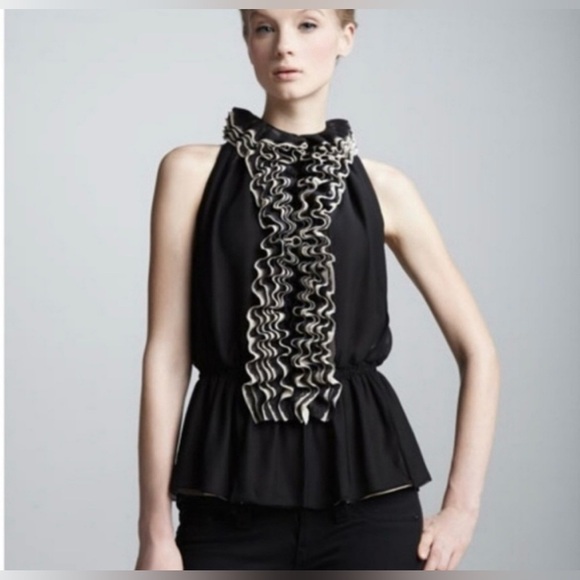 #62 ROBERT RODRIGUEZ • NEIMAN MARCUS FOR TARGET • RUFFLE PEPLUM TOP - Picture 2 of 11